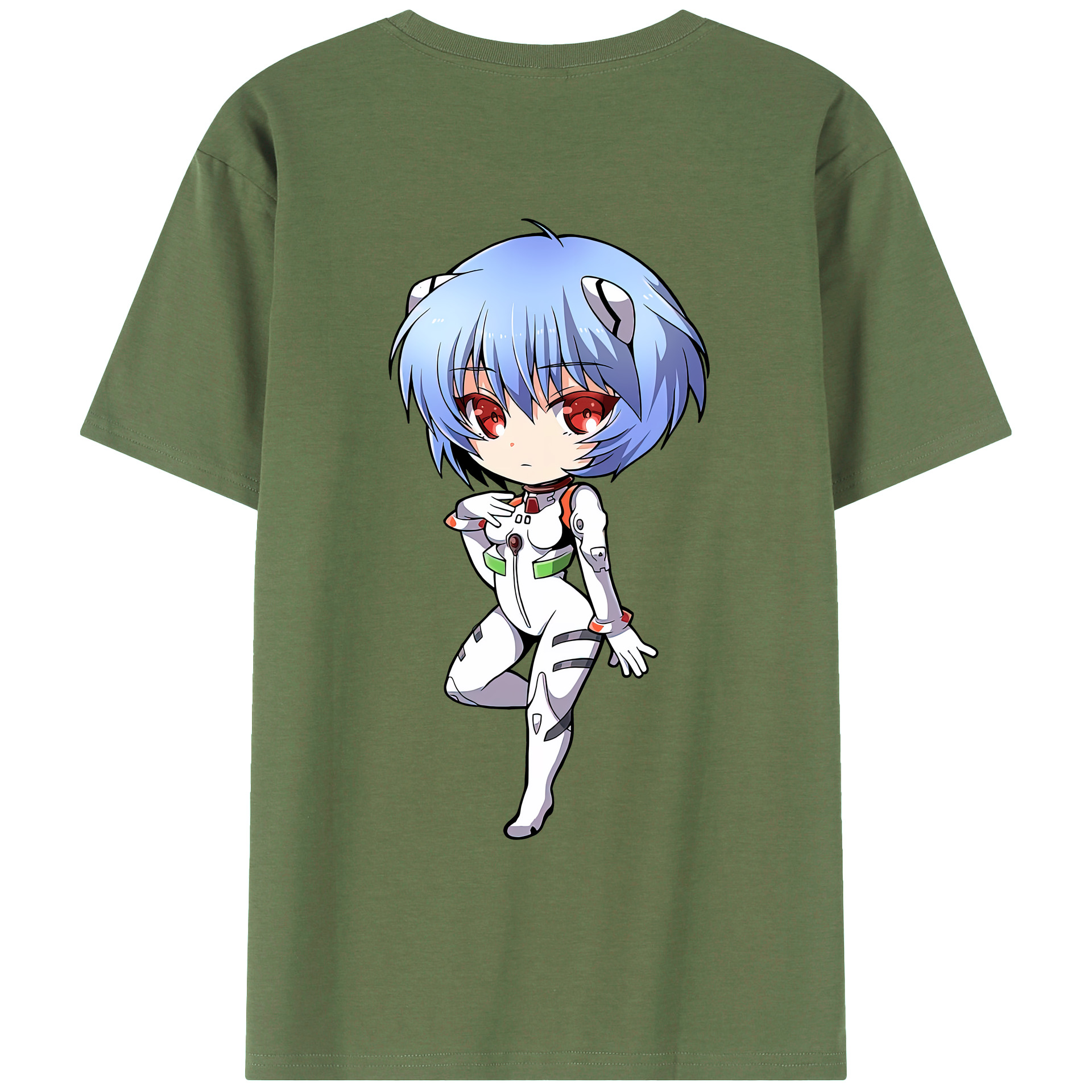 （画像用） EVA 新世紀エヴァンゲリオン 綿100％ メンズ半袖Tシャツ（バックプリント） 通気性